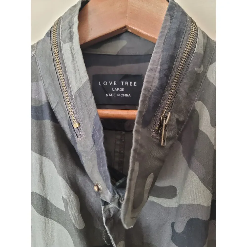 Love Tree‎ Light Weight Snap Closure Utility Vest Military Camo Women's Sz Large - Picture 6 of 7